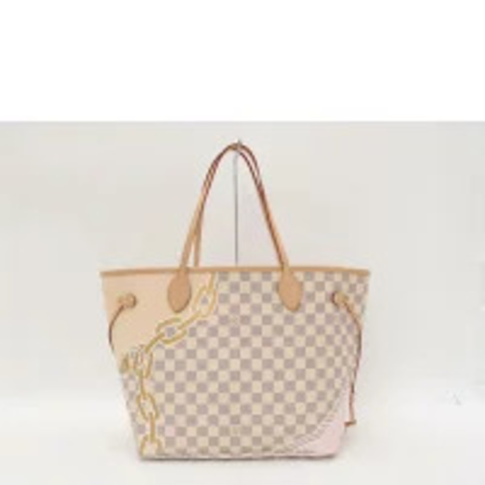 Louis Vuitton Damier Azur S White Nautical Neverfull White